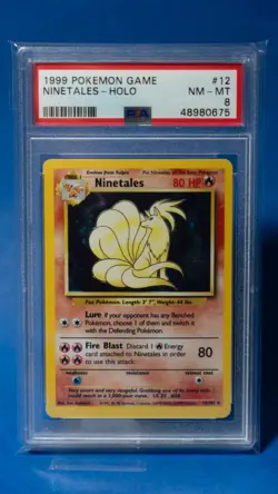 Ninetales Base Set Unlimited Holo Rare PSA 8!!! Pokemon TCG Graded Holo Rare! - Image 2