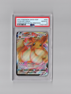 Pokemon Black Star Promo Eevee Vmax SWSH087 Graded PSA 10 - Image 1