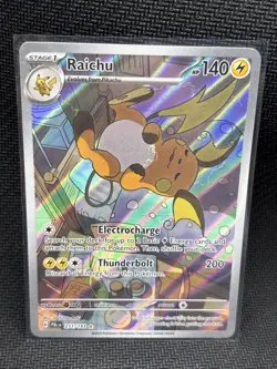 Pokemon Raichu 211/193 Paldea Evolved Sleepy Raichu IR Illustration Rare - Image 1