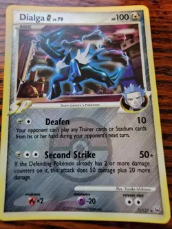 NM Pokemon TCG Dialga [G] Platinum 7/127 Crosshatch Holo League Promo - Image 1