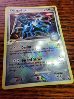 NM Pokemon TCG Dialga [G] Platinum 7/127 Crosshatch Holo League Promo - Image 2