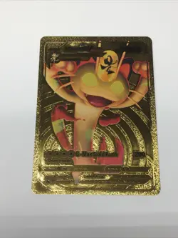 Pokemon Gold Fan Art Meowth Vmax PROMO SWSH005 - Image 1