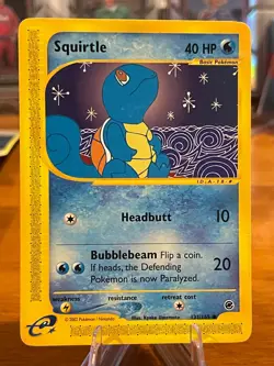 2002 Pokemon Expedition Set Squirtle 132/165 Common Basic MP - Image 1