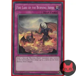 Yugioh Fire Lake of the Burning Abyss NECH-EN086 Super Rare 1st Edition NM - Image 1