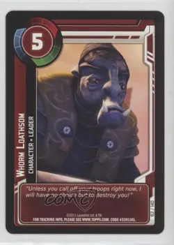 2011 Star Wars: Clone Wars Adventures Trading Card Game Whorm Loathsom #82 - Image 1