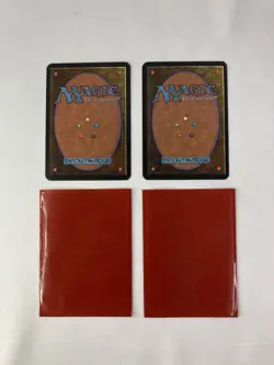 Magic The Gathering MTG Island Land Alpha Orange Purple Mark Poole Card & Sleeve - Image 4