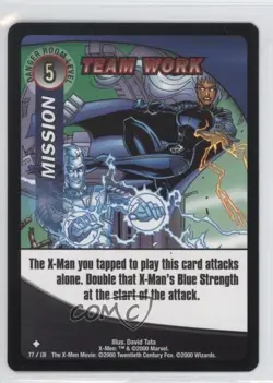 2000 The X-Men Movie Trading Card Game Team Work #77 - Image 1