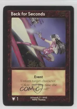 1995 Shadowfist Collectible Card Game Limited Back for Seconds - Image 1