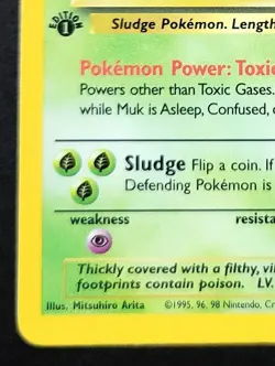 Muk 13/62 Pokemon TCG Fossil Set Holo Rare Card 1st Edition - Image 5