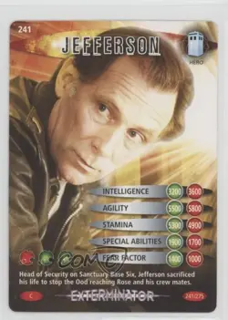 2006 Doctor Who: Battles in Time - Trading Card Game Jefferson #241 - Image 1