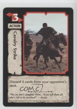 1998 Xena Warrior Princess Collectible Card Game 1st Edition Cavalry Strike #125 - Image 1