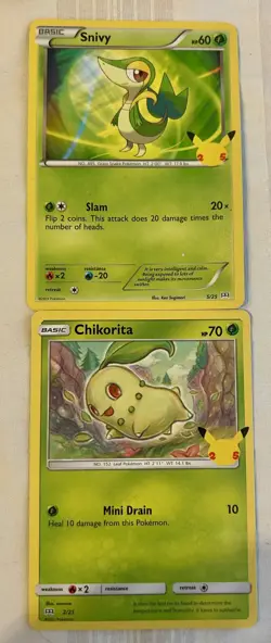 Pokemon TCG Grass Type Card Lot Of 91 cards! Many Reverse/Holo Foil & Promos! - Image 2