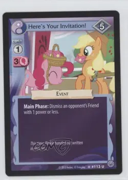 2013 My Little Pony Collectible Card Game - Premiere Here's Your Invitation! - Image 1