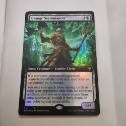 Draugr Necromancer (Extended Art) Kaldheim Foil Magic The Gathering MTG - Image 1