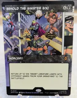 MTG Behold The Sinister Six! 0221 *FOIL* (Borderless) Marvel's Spider-Man Magic - Image 1