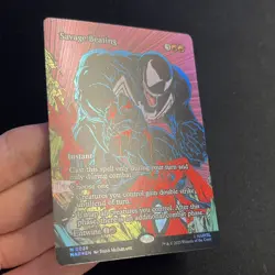 MTG Savage Beating 0026 (Borderless) FOIL Mythic - Image 2