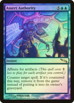 Mirrodin MTG FOIL Assert Authority Magic - Image 1