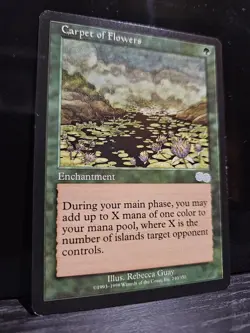 MTG Carpet of Flowers - Urza's Saga - Lightly Played - Image 1
