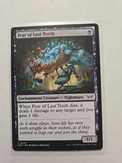 Fear of Lost Teeth - Duskmourn - LP - MTG Magic - Common - Creature - Image 1