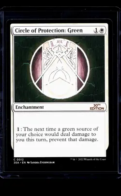 MTG Magic The Gathering 30th Anniversary Edition #199 Circle of Protection Green - Image 1