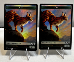 2x Foil Cat Beast Token *Magic 2021* MTG Magic the Gathering other ship free - Image 1