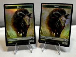 2x Foil Cat Beast Token *Magic 2021* MTG Magic the Gathering other ship free - Image 2