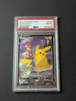 Pokemon TCG Pikachu V TG16/TG30 Swsh11: Lost Origin Trainer Gallery Holo PSA 8 - Image 1