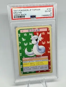 PSA 6 Excellent - MINT 1997 POKEMON JAPANESE TOPSUN #147 DRATINI Green BACK - Image 1