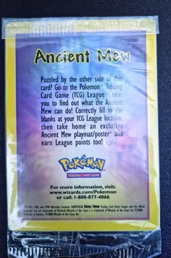 SEALED Ancient Mew Pokemon New Movie Promo Double Holo Foil Rare 1999-2000 Card - Image 1