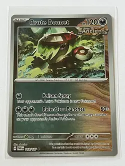 Brute Bonnet 118 Pokemon Twilight Masquerade 2024 Near Mint Ancient Reverse Holo - Image 2