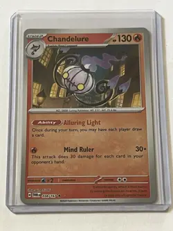 Chandelure 38 / 167 Pokemon Twilight Masquerade 2024 Near Mint Reverse Holo Rare - Image 1