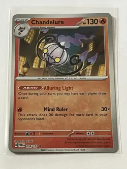 Chandelure 38 / 167 Pokemon Twilight Masquerade 2024 Near Mint Reverse Holo Rare - Image 2