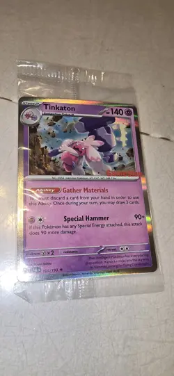 MISPRINT Pokemon Tinkaton 105/193 GameStop Exclusive Promo SEALED ERROR - Image 1