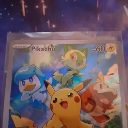 Pikachu 027 Paldea Evolved ETB Pokemon Center Promo (Unsealed) NM/M - Image 3