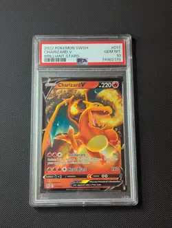 Pokemon TCG Charizard V 017/172 Swsh09: Brilliant Stars Holo PSA 10 - Image 1
