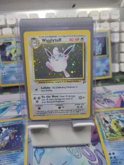 Pokemon TCG Wigglytuff 19/130 Base Set 2 Holo Rare Vintage WOTC SWIRL - Image 1