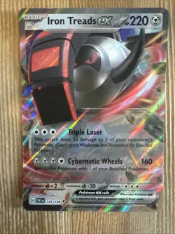 Iron Treads ex 143/198 SV01: Scarlet & Violet Base Set Holo Pokemon NM - Image 1