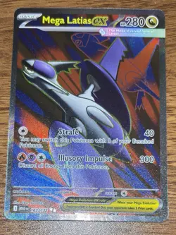 POKEMON TCG Mega Evolutions MEGA LATIAS EX UR Ultra Rare Full Art Card 163/132 - Image 1