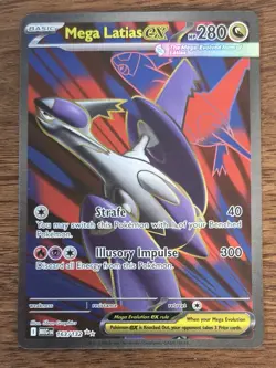 POKEMON TCG Mega Evolutions MEGA LATIAS EX UR Ultra Rare Full Art Card 163/132 - Image 2