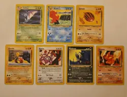 Pokemon TCG Neo Revelations Non Holo 7 X Card Bundle - Image 1