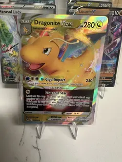 TCG Pokemon Card Lot (5) Dragonite Vstar Persol Lady Pidgeot Rayquaza Lucario NM - Image 2