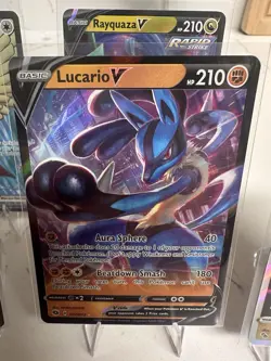 TCG Pokemon Card Lot (5) Dragonite Vstar Persol Lady Pidgeot Rayquaza Lucario NM - Image 4
