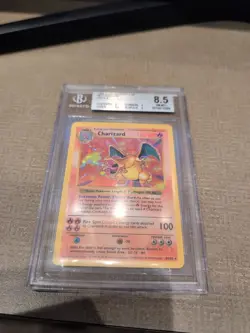 Charizard 4/102 Base Set Shadowless Pokemon Card BGS 8.5 NM-MT+ - Image 2