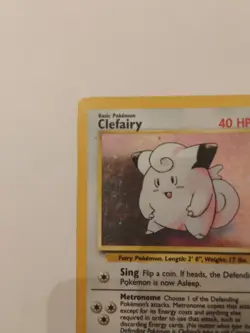 Pokemon TCG Clefairy Card 5/102 Holo Rare Unlimited Base Set 1999 - Image 2