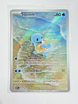 Squirtle 170/165 Pokemon 151 Illustration Rare Full Art Trading Card Near Mint - Image 1