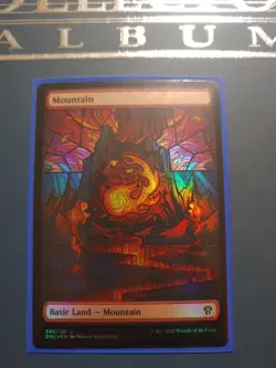Magic the Gathering Dominaria United Showcase Mountain 280 Foil Land Card - Image 1