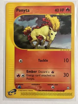 Ponyta 102/147 - Aquapolis Non Holo Pokemon Card - Image 1