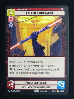 Fallen Lightsaber 137/252 - Star Wars Unlimited Card #3TX - Image 1