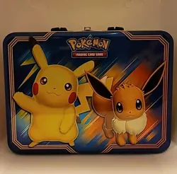 Pokemon Pikachu & Eevee Lunchbox - EMPTY - Trading Card Tin - Collectors Chest - Image 1
