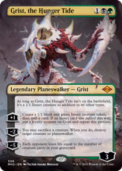 1x Grist, the Hunger Tide ~~ Borderless - Foil Light Play, English Modern Horizo - Image 1